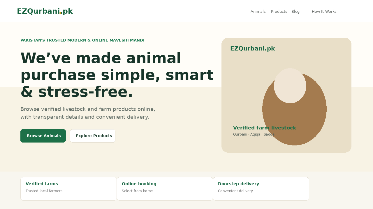 EZ Qurbani website preview